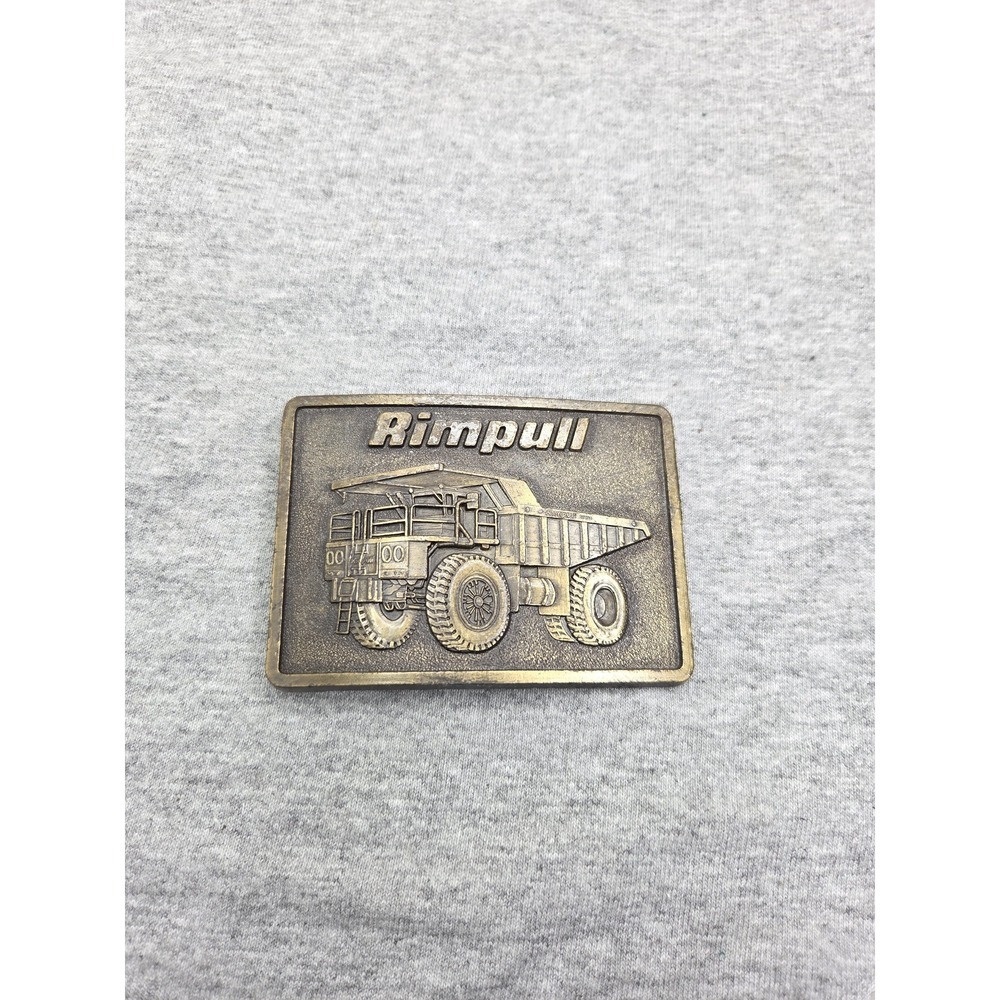Vintage RD100 Rimpull Haul Dump Truck Construction Mining Solid Brass Buckle